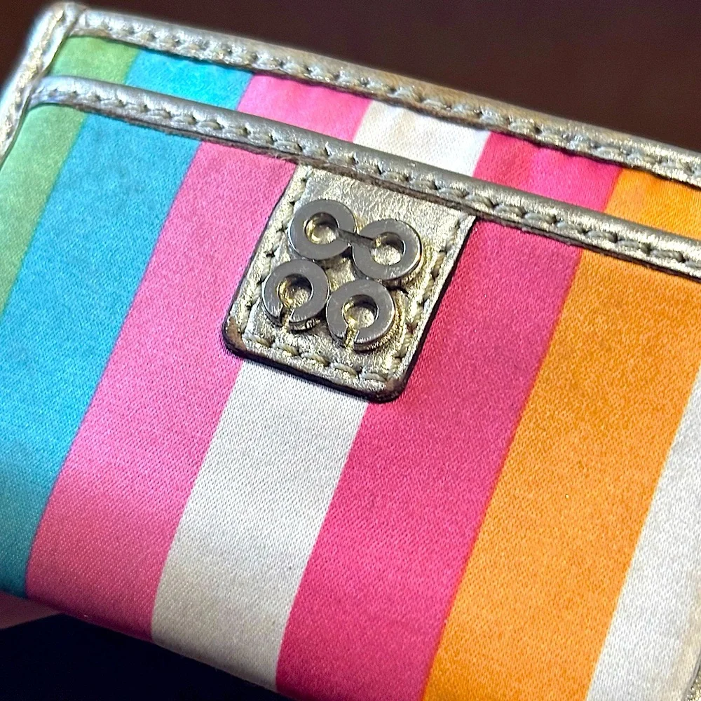 Coach • Y2K Multicolour Striped Card Holder-Wallet **CALL OUTS** - Picture 6 of 10
